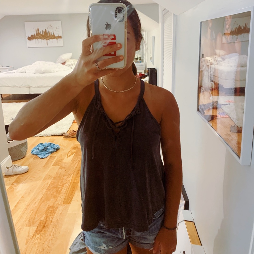 Lace up tank